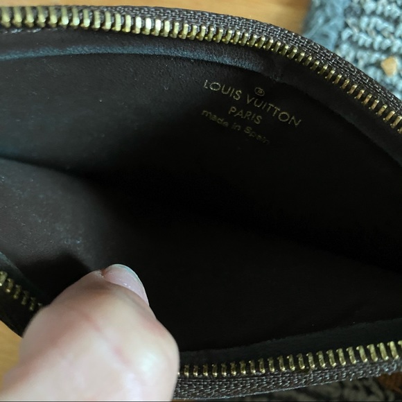 LOUIS VUITTON DAMIER EBENE JOSEPHINE WALLET INSERT COIN ZIP - Picture 2 of 10